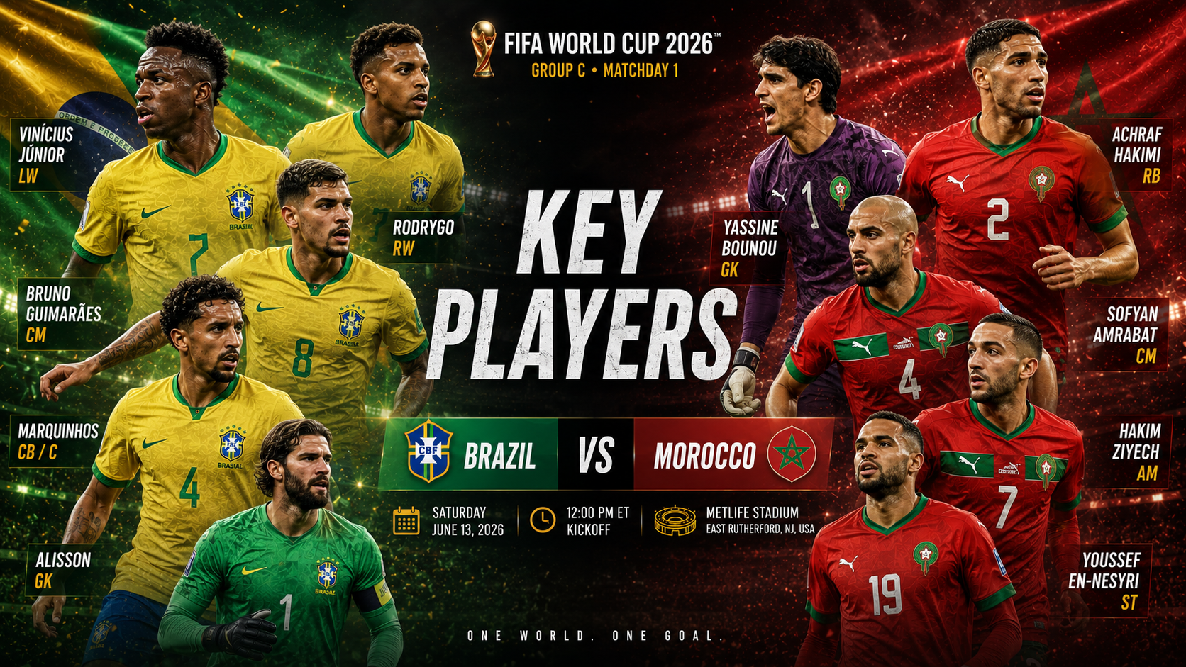brazil-vs-morocco key-players