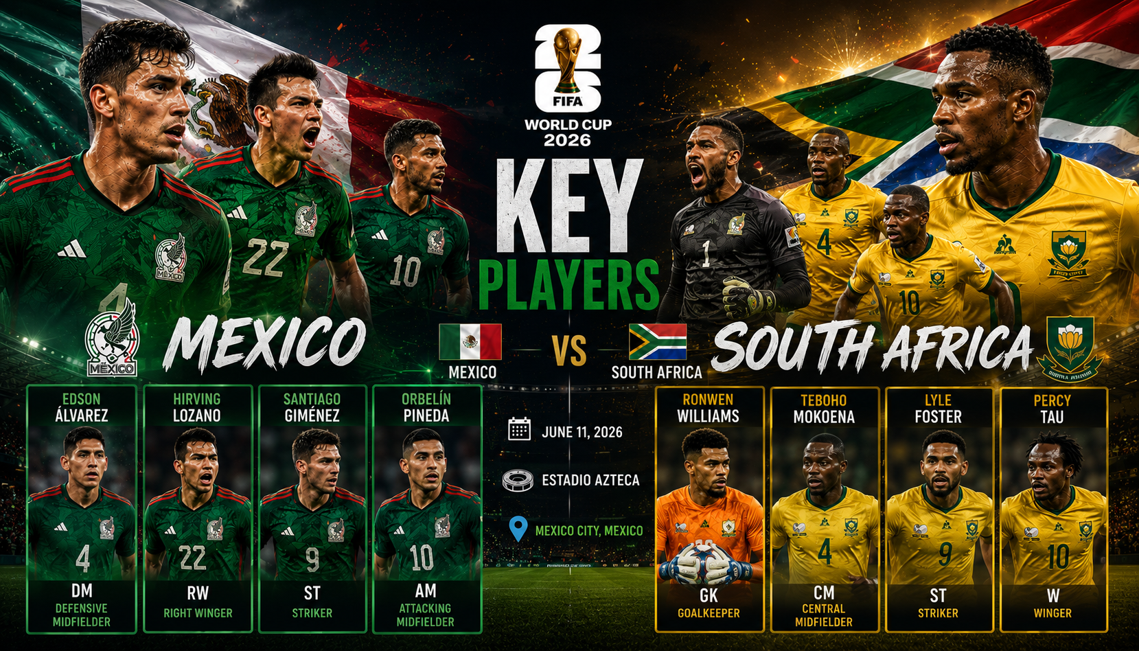 mexico-vs-south-africa key-players