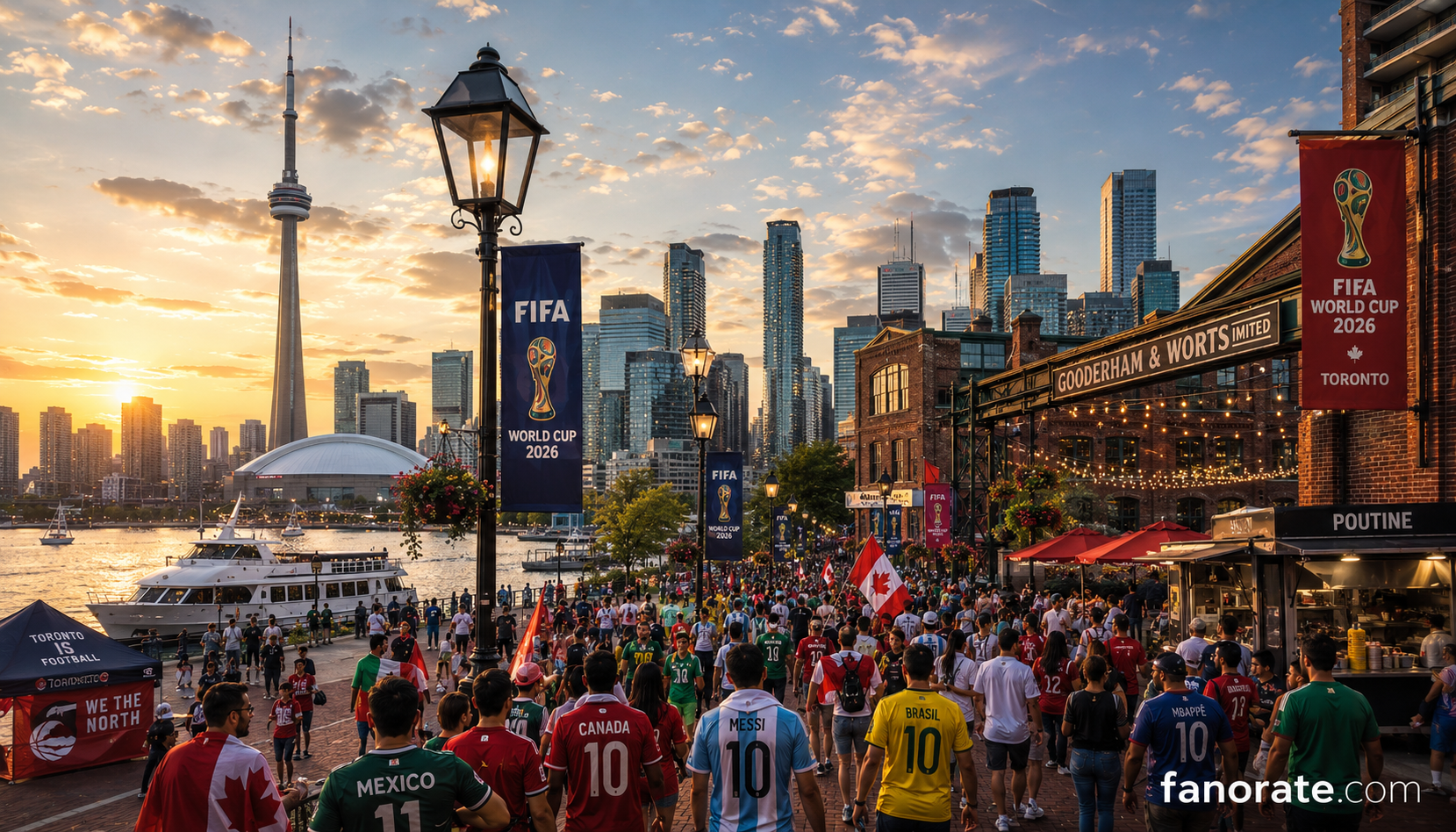 BMO Field host city skyline and FIFA World Cup 2026 fan atmosphere