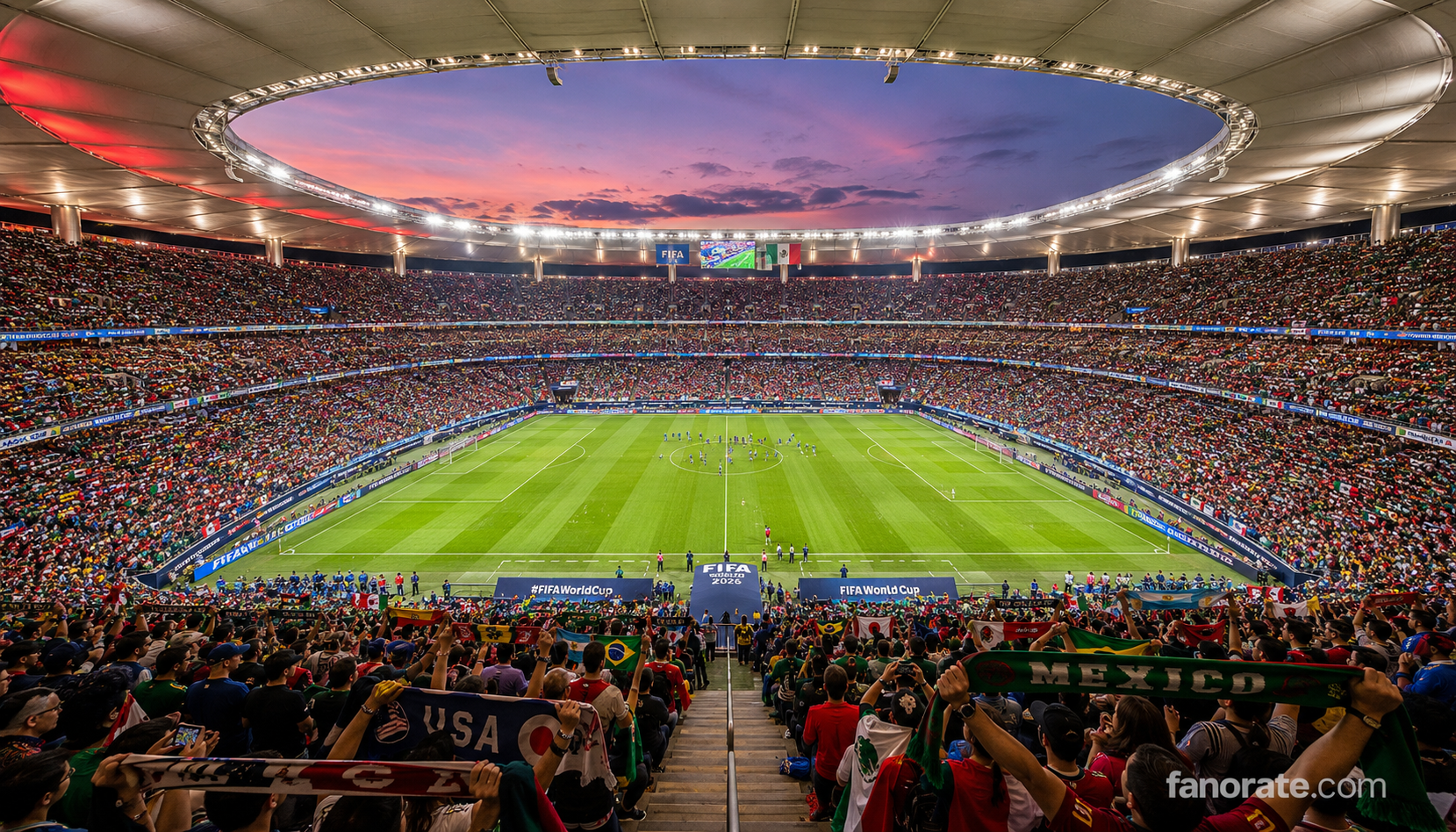 Estadio Akron interior bowl on a FIFA World Cup 2026 matchday